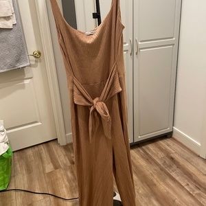 Reformation Tan Jumpsuit